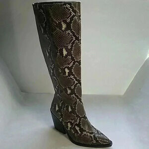 vince camuto's Gavana boots taupe snake